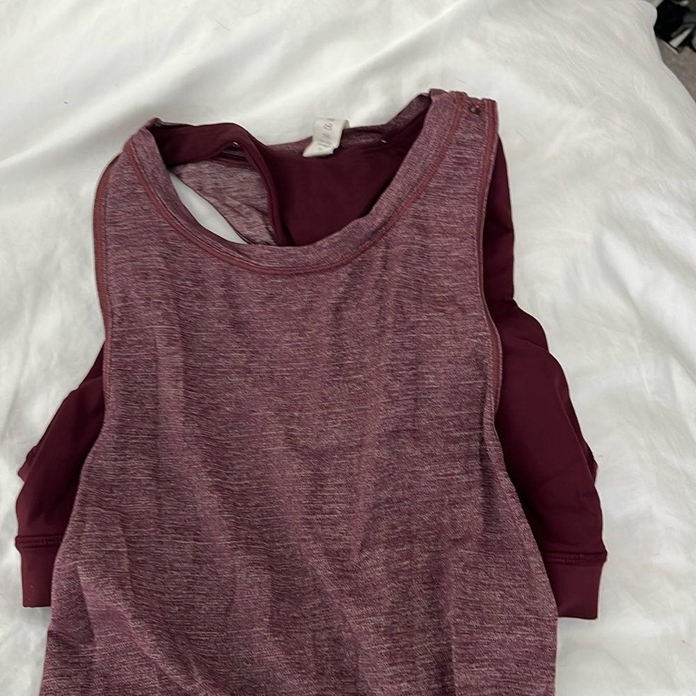 lululemon athletica Burgundy Tank Top